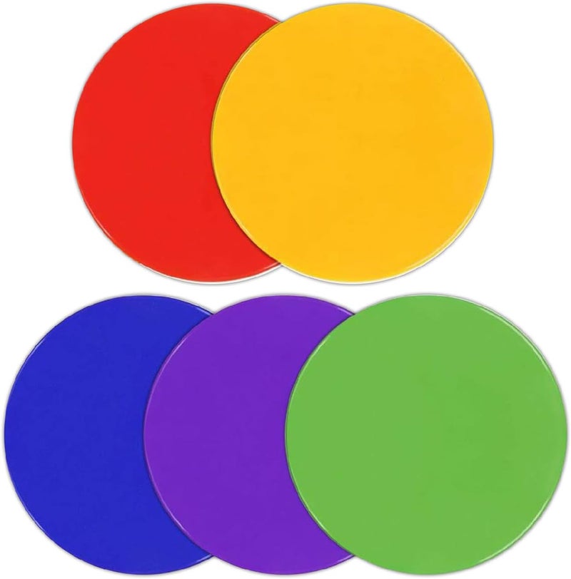 FENGHUTING 9 Inch Non Slip Rubber Agility Markers,Flat Field Cones Floor Dots for Soccer Basketball Sports Speed Agility Training and Drills(5Pcs,with Net Bag) - Image 1